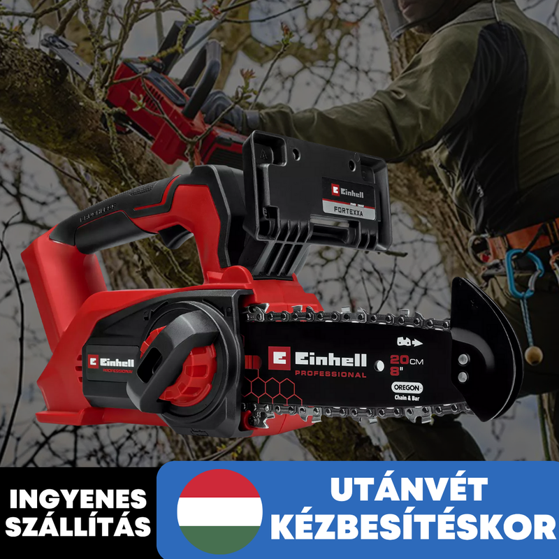 EINHELL VEZETÉK NÉLKÜLI LÁNCFŰRÉSZ – KÉSZLETKISÖPRÉS AKCIÓ – INGYENES SZÁLLÍTÁS 24 ÓRÁN BELÜL